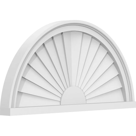 Ekena Millwork Half Round Sunburst Architectural Grade PVC Pediment, 26"W x 13"H x 2"P PEDPS026X130HRO01